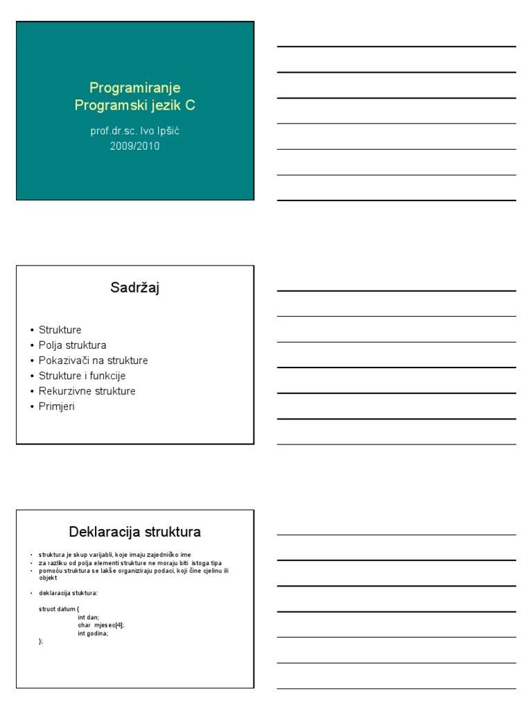 C Programiranje Strukture | PDF
