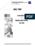 Bài tập HTML và CSS