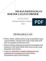 2 3 037 2012-05-00 Kompetensi Dan Kewenangan Dokter Layanan Primer Irawan Yusuf Kolegium Dokter Indonesia