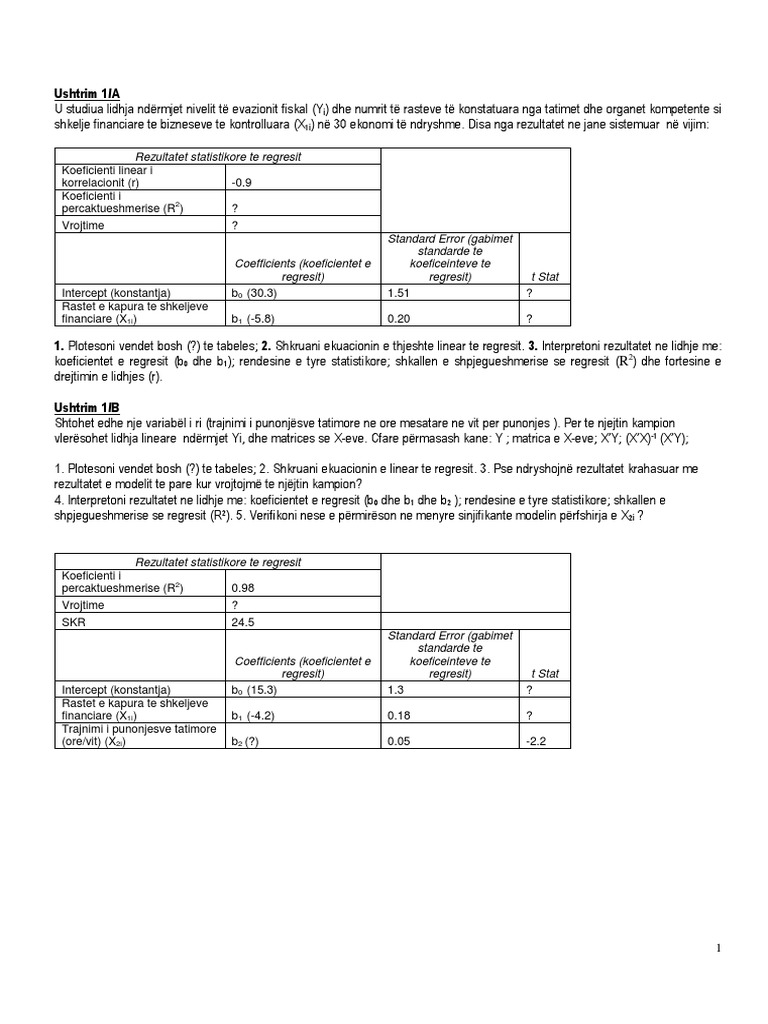 Ushtrime | PDF