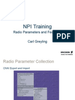 NPI Training: Radio Parameters and Features Carl Greyling