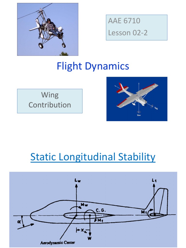 022 Wing Contribution Flight Dynamics (Fixed Wing Aircraft