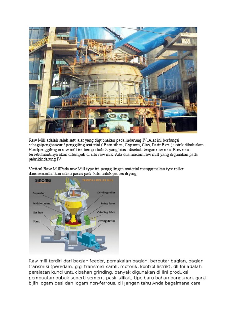 Fungsi dan Keunggulan Raw Mill Semen | PDF | Teknologi & Rekayasa