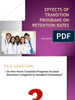 Effects of Transition Programs On Retention Rates Power Point