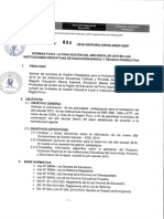 Directiva de Finalizacion Del Año Escolara 2015