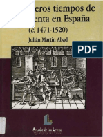 Martin Abad, Los Primeros Tiempos en La Imprenta Cap 1