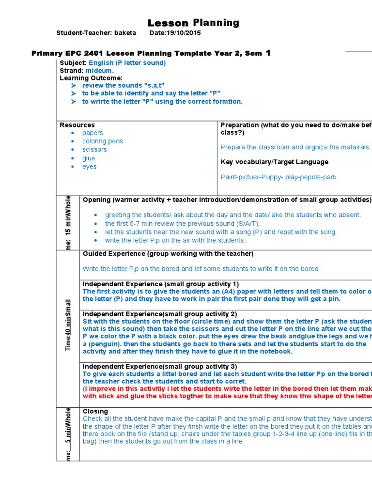 Lesson Plan3-E - P - Repet | PDF | Semiotics | Education Theory
