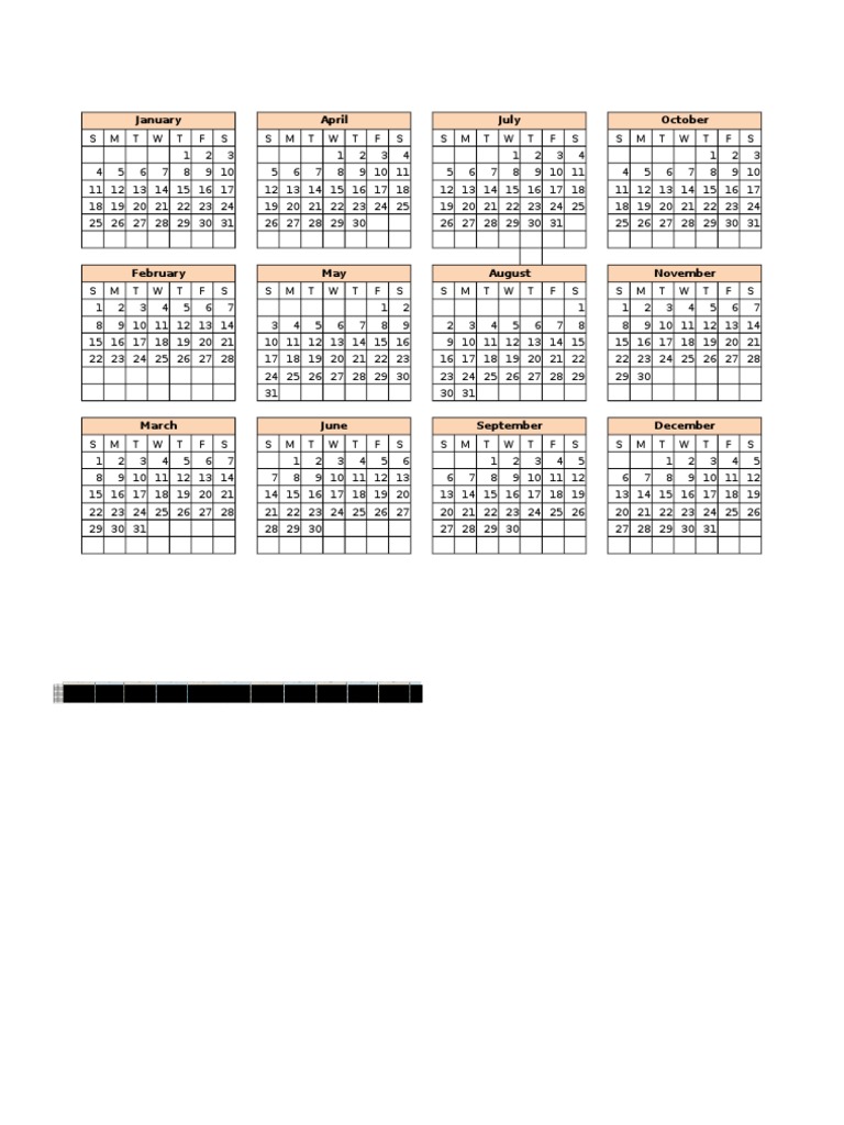 Monthly Calendar Overview | PDF