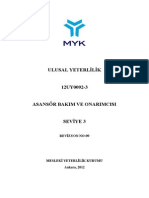 Asansör Bakımcı Onarımcı Seviye 3