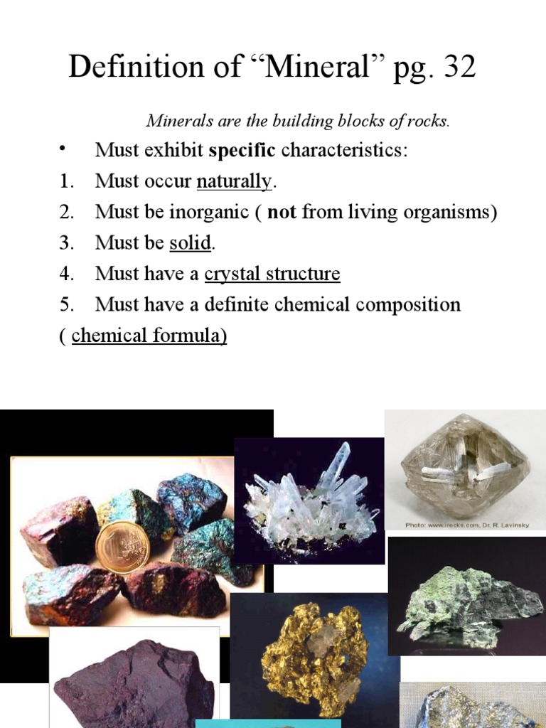 u3 2 mineral groups Minerals Chemical Substances