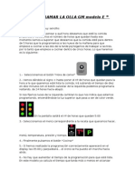 Programar La Olla GM Modelo e