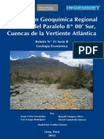 Boletin Nº 031- Prospeccion Geoquimica Regional Al Norte Del Paralelo 8º 00 Sur