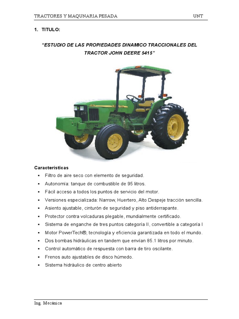 Proyecto Del Tractor Agricola Transmisión (Mecánica
