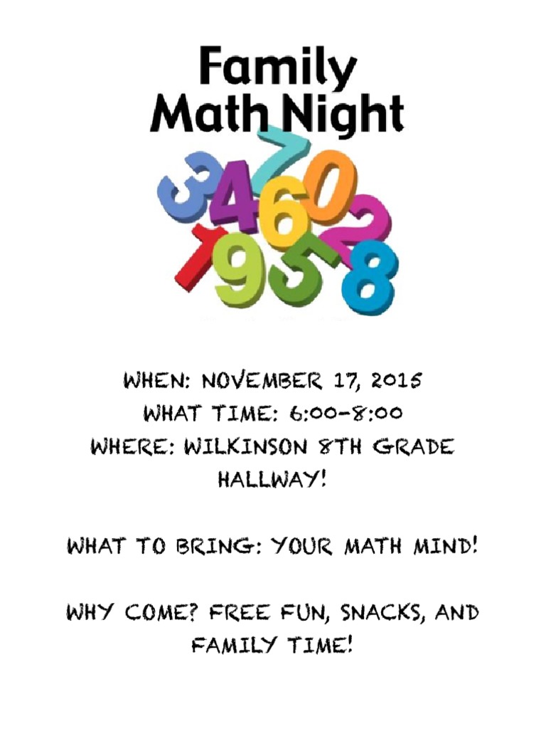 Math Night Flyer | PDF