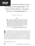 Orações Adjetivas Explicativas no Português Brasileiro e no Português Europeu