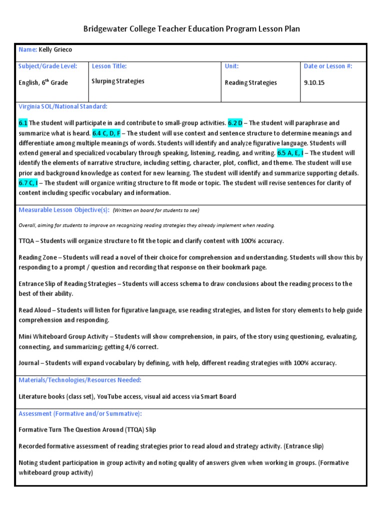 6th Grade Reading Strategies | PDF | Reading Comprehension | Reading ...