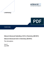 GCE Chemistry The Atomosphere Context Study EDEXCEL