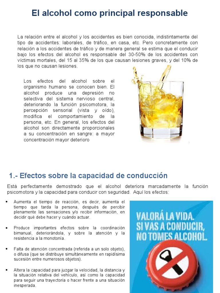 Efectos del alcohol en la conducción | PDF | Alcohol | Accidente de tráfico