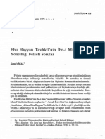 Ebu Hayyan Et-tevhidi'Nin Felsefeye Yönelttiği Sorular 1999 - 4 - OCALS