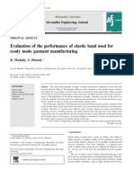Evaluation of The Performance of Elastic Band Used For
