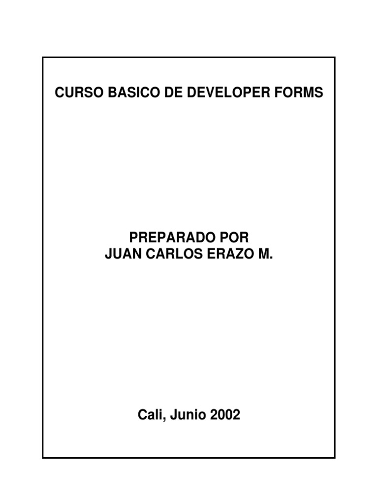 Curso Básico de Developer Forms | PDF | Ventana (informática) | Tabla ...