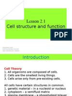Lesson 2.1 Cell Structure and Function: Disediakan Oleh: Nur Suhaidah Sukor SMK Sandakan, Sabah