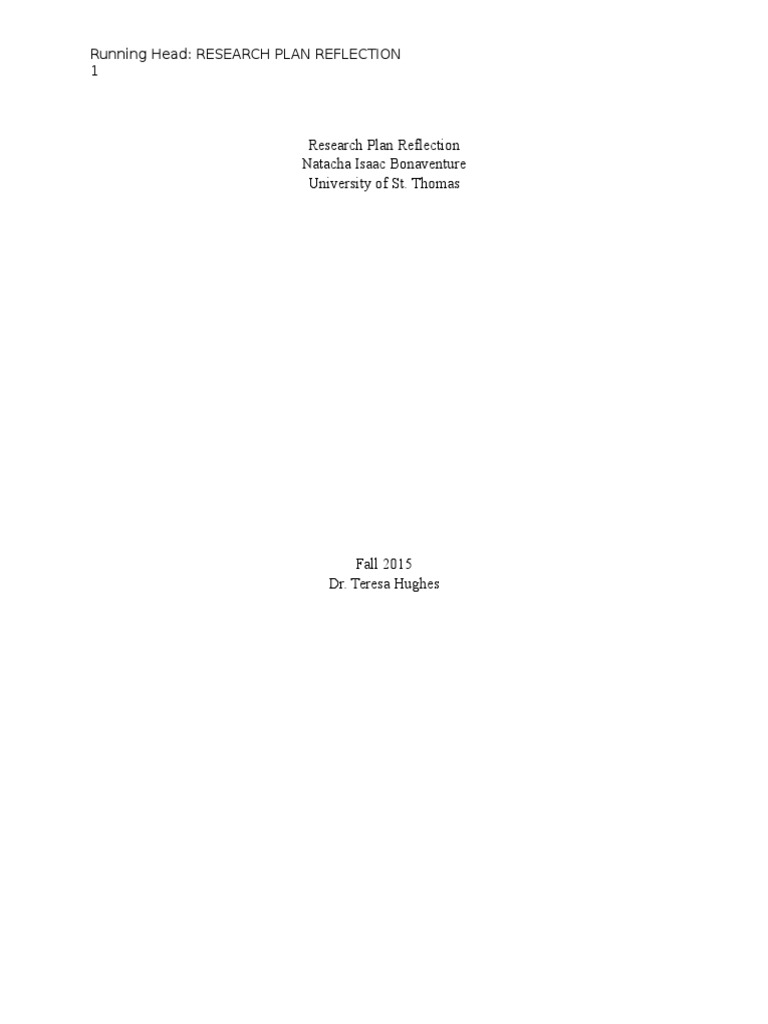 Research Plan Reflection Insights | PDF | Qualitative Research ...