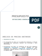 Presupuesto de Obra y APU