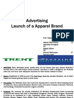 Advertising - Launch of Apparel Brand