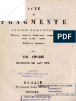 (1855) Timotei Cipariu (1805-1887) - Acte Si Fragmente Latine Romanesci Pentru Istoria Beserecei Romane Mai Alesu Unite