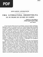 Uma literatura desenvolta ou os filhos de Álvaro de Campos