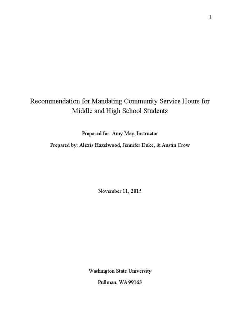 Mandate Community Service in Schools | PDF | Service Learning ...