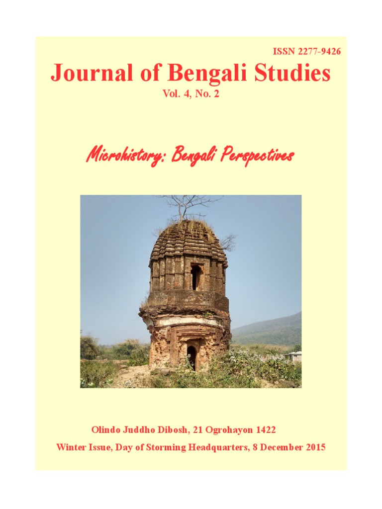 Journal of Bengali Studies Vol.4 No.2 PDF Vaishnavism British Raj