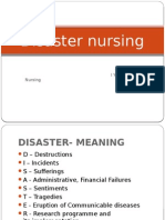 Disaster Nursing: Chinchu.M I Year MSC Nursing