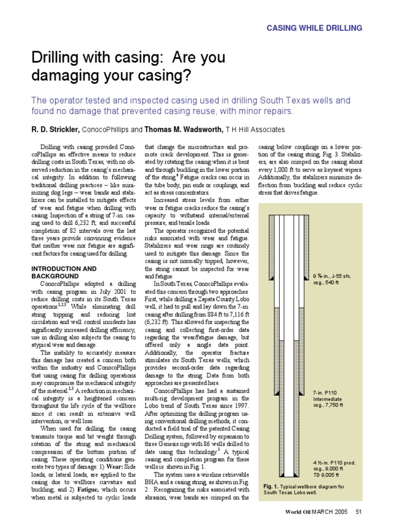 Casing While Drilling | PDF | Science & Mathematics | Technology ...