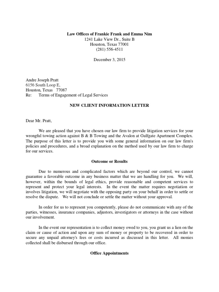 Client Letter Format