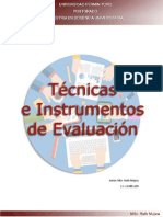 Las técnicas e instrumentos de evaluación