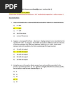 Quiz 4 - Microeconomics Pindyck and Rubinfeld MCQ Questions