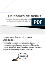 Os Nomes de Vênus na astrologia indiana