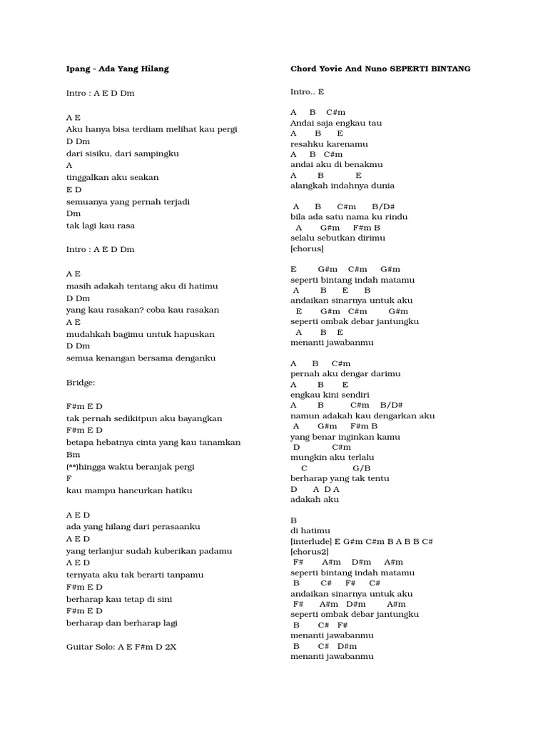 Chord Lagu Pdf