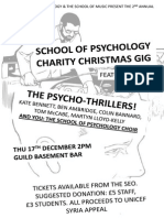 Featuring: The School of Psychology & The School of Music Present The 2 Annual