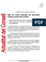 2008-05-04 Más de cinco millones de personas reciben ayuda del Consell