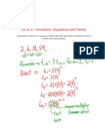 MCR3U Geometric Sequences and Series
