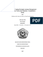 Jurnal Reading Stres Dan Coping Strategi Antara Management Dan Mahasiswa Science University Translate