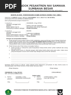 Surat Pernyataan Mengundurkan Diri Pdf
