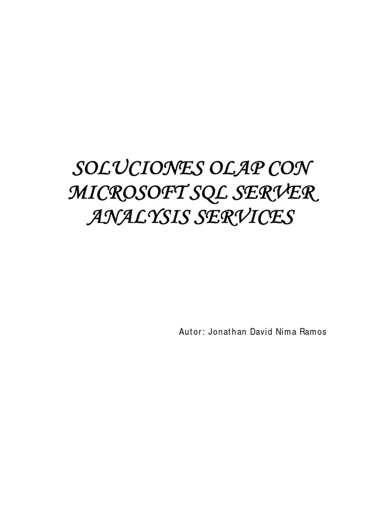 A Libro Completo Soluciones Olap Con SQL PDF | PDF
