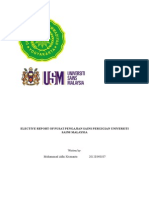 Elective Report of Pusat Pengajian Sains Pergigian Universiti Sains Malaysia