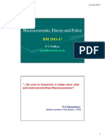 Macroeconomic Theory and Policy: Pcpadhan@xlri - Ac.in