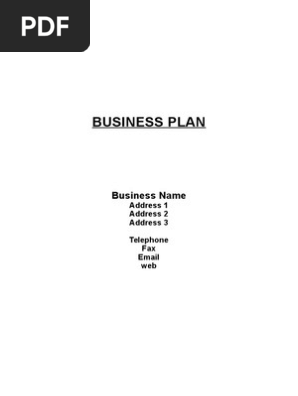 Start-up Business Plan