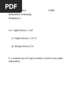 Matthew Samaroo 4 Faith Information Technology Worksheet 4